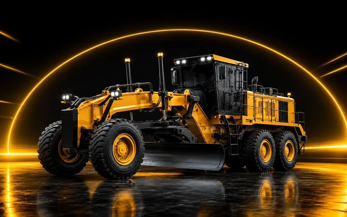 motoniveladora em mineração em operação de mineração de superfície
